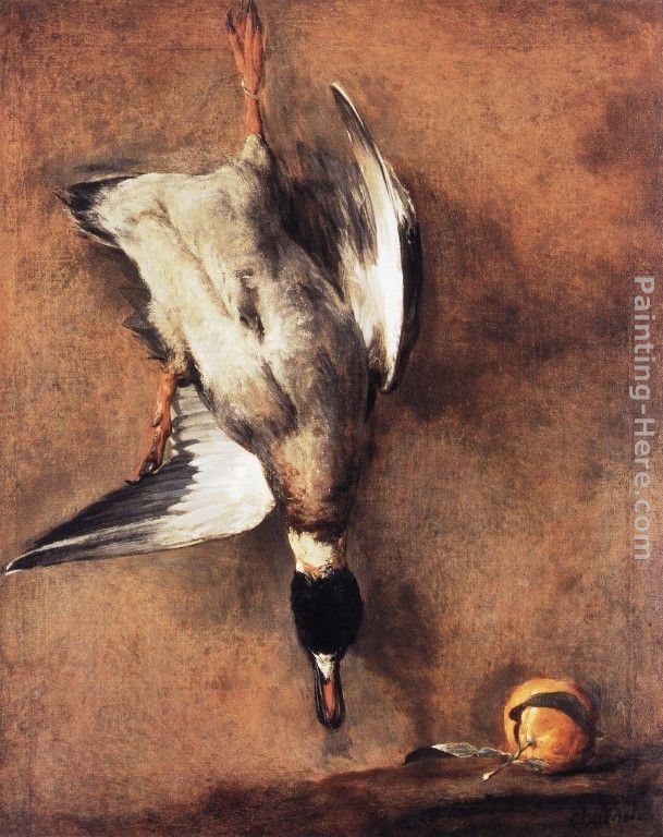 Jean Baptiste Simeon Chardin Wild Duck with a Seville Oraange